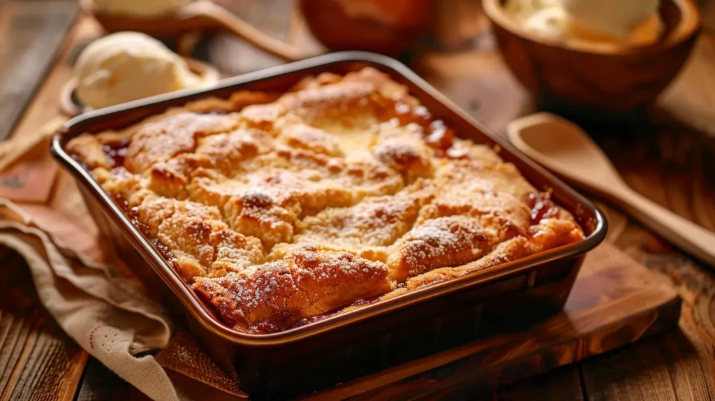 Golden and Delicious Dump Cake Fresh Out of the Oven