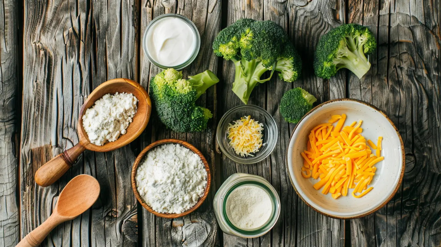 A steaming bowl of creamy broccoli cheddar soup with a thick, velvety texture, garnished with fresh broccoli and shredded cheddar cheese.