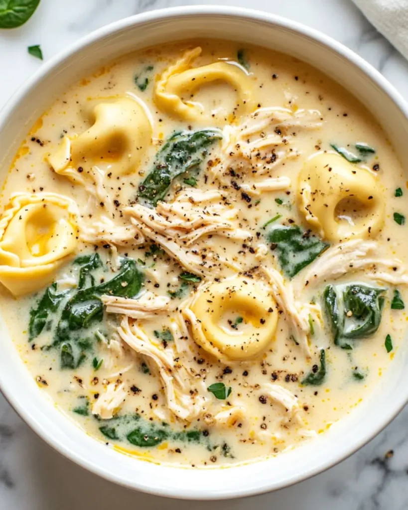 The Story Behind Tortellini Soup: where did tortellini soup come from? 1 Creamy tortellini soup with chicken and spinach