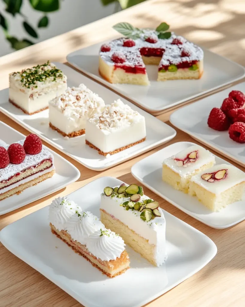 What Cake Flavors Go Well with White Chocolate? 1 Mini cakes showcasing white chocolate flavor pairings