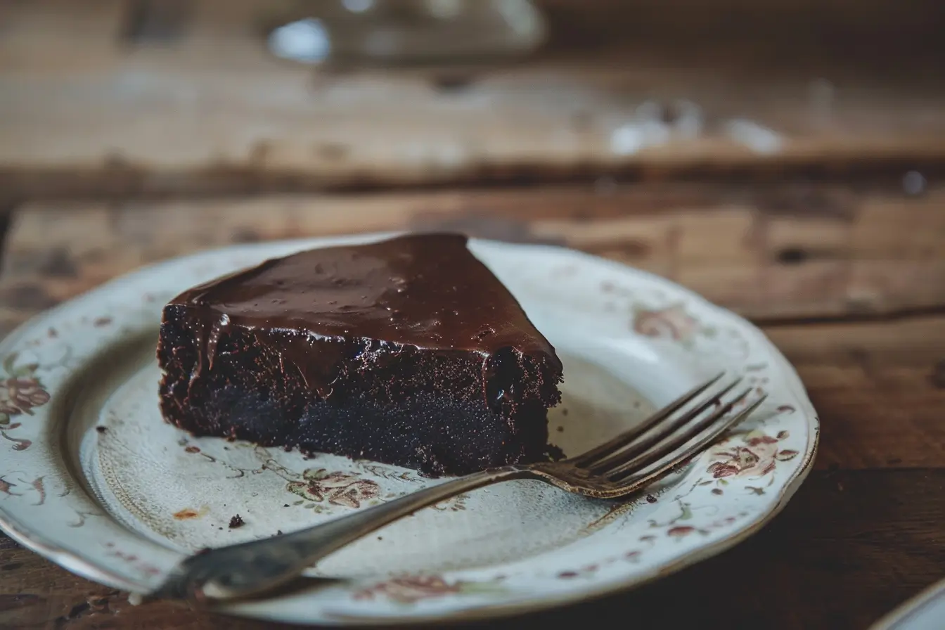 A rich and moist Matilda chocolate cake with thick fudge frosting, inspired by the famous scene from the movie Matilda.