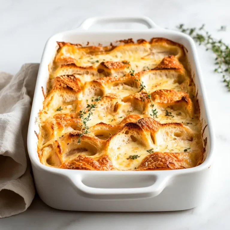 French Onion Soup Casserole That Feels Like a Warm Hug 6 Golden French onion soup casserole topped with melted cheese