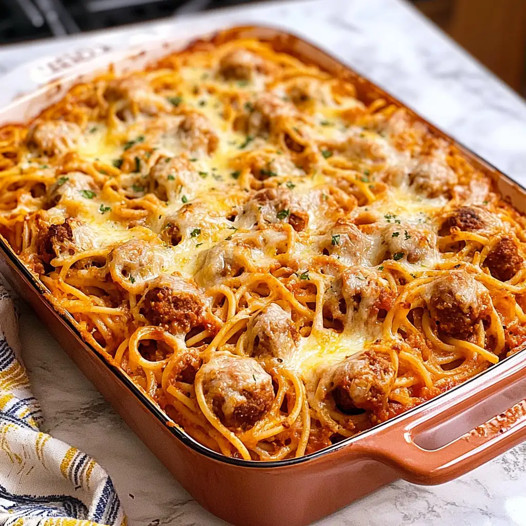 Photo of featured for The Ultimate Comfort: Baked Spaghetti and Meatball Casserole Extravaganza