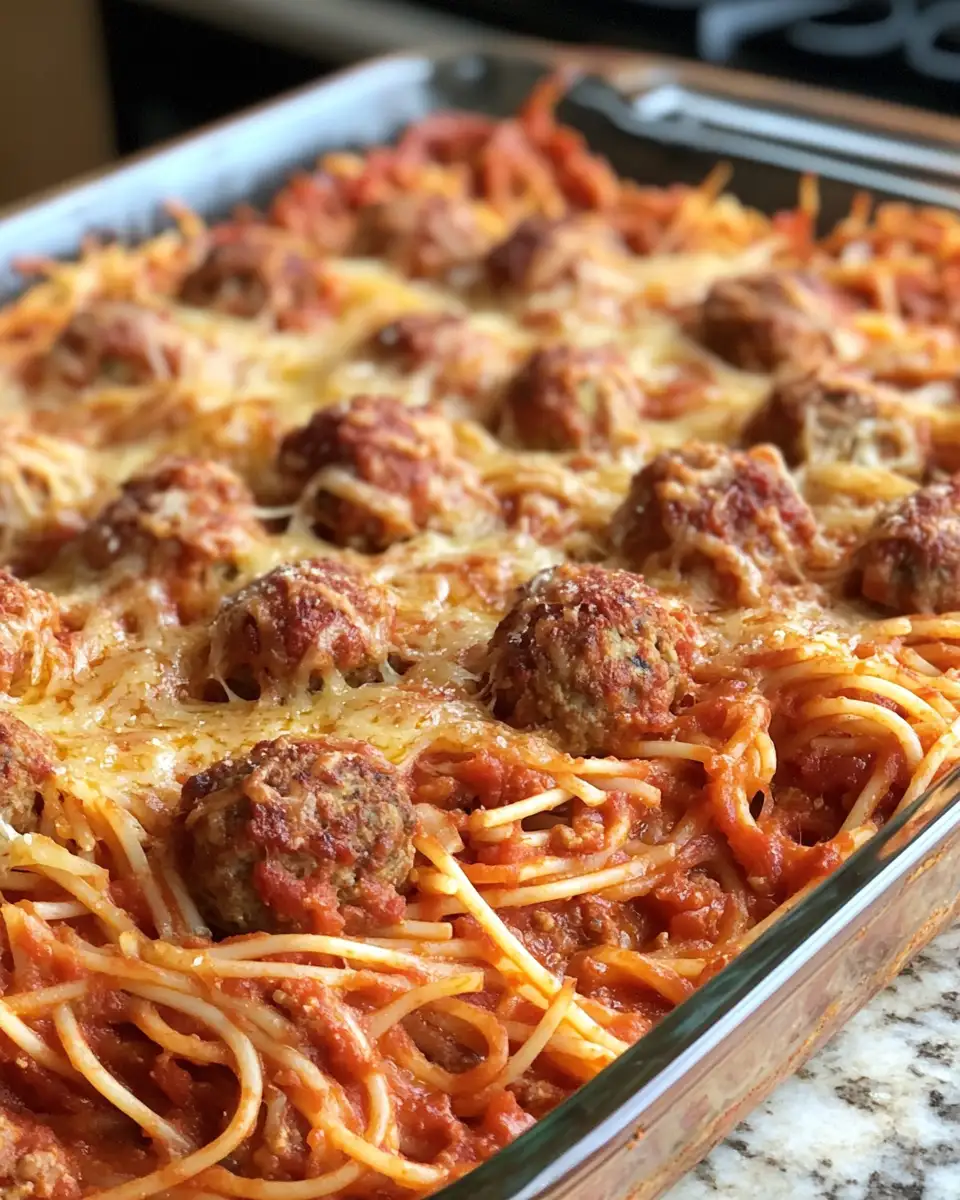 The Ultimate Comfort: Baked Spaghetti and Meatball Casserole Extravaganza 6 Final dish for The Ultimate Comfort: Baked Spaghetti and Meatball Casserole Extravaganza