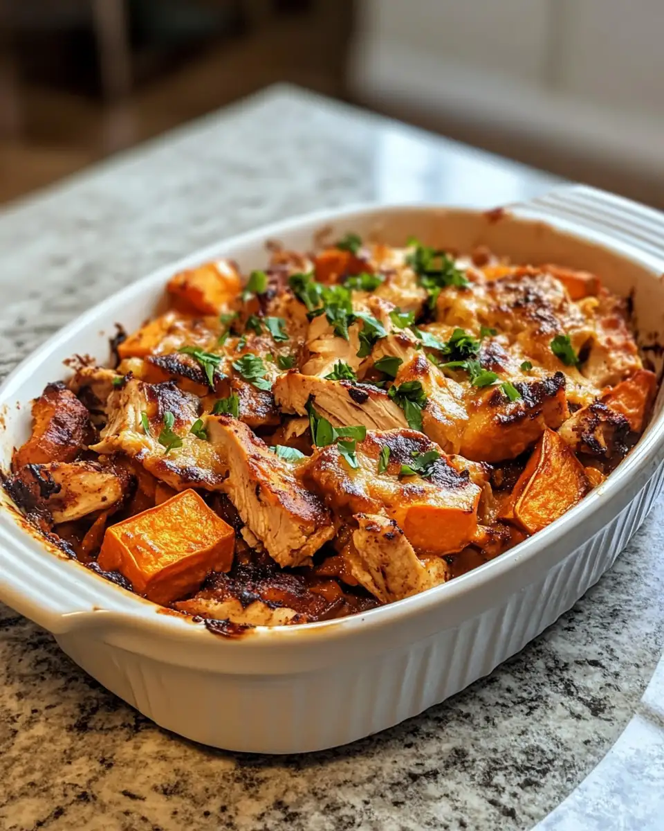 Ultimate BBQ Chicken Sweet Potato Casserole Delight 6 Final dish - Ultimate BBQ Chicken Sweet Potato Casserole Delight