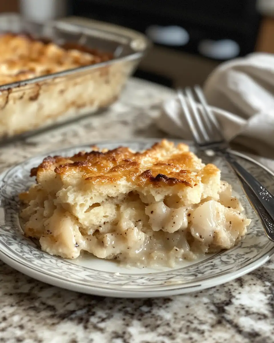 Ultimate Comfort: Biscuits and Gravy Hashbrown Casserole Delight 5 Final dish for Ultimate Comfort: Biscuits and Gravy Hashbrown Casserole Delight