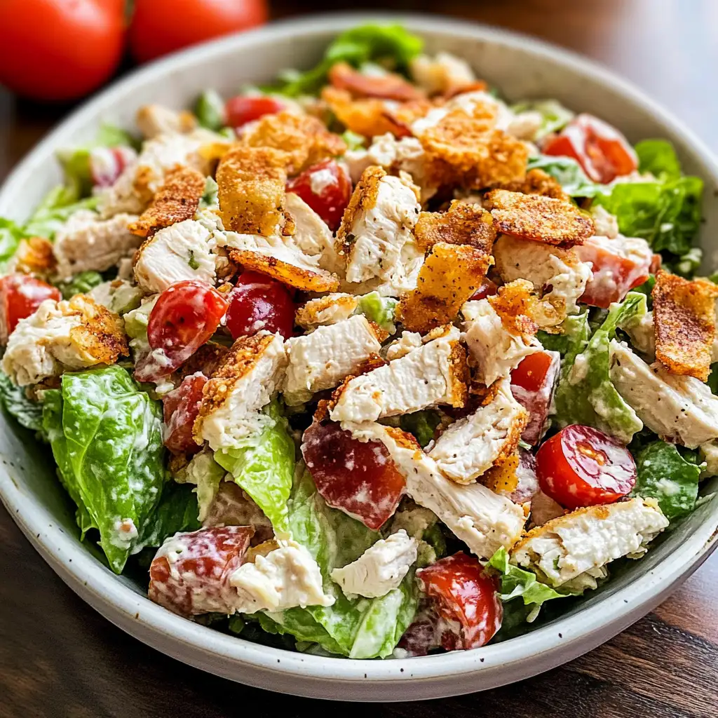 Crispy Meets Creamy: Irresistible BLT Chicken Salad Recipe - Featured Image