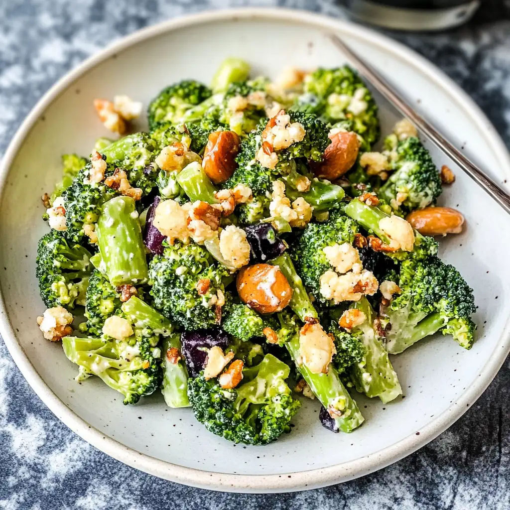 Crunchy Delight Broccoli Salad with Honey Dijon Dressing - Featured Image