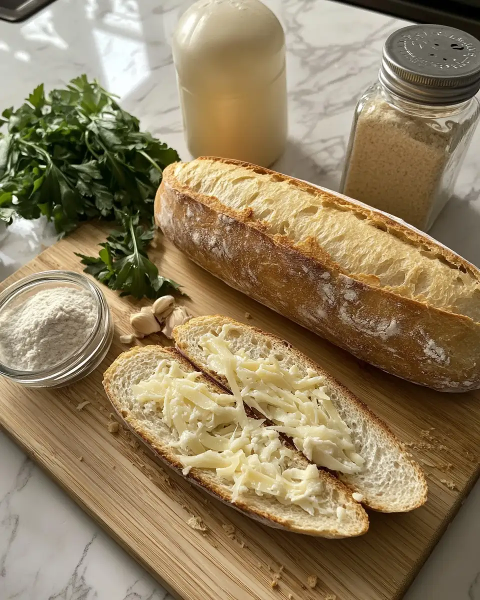 Melt-in-Your-Mouth Cheesy Chicken Garlic Bread Sandwich Delight 4 Ingredients for Melt-in-Your-Mouth Cheesy Chicken Garlic Bread Sandwich Delight