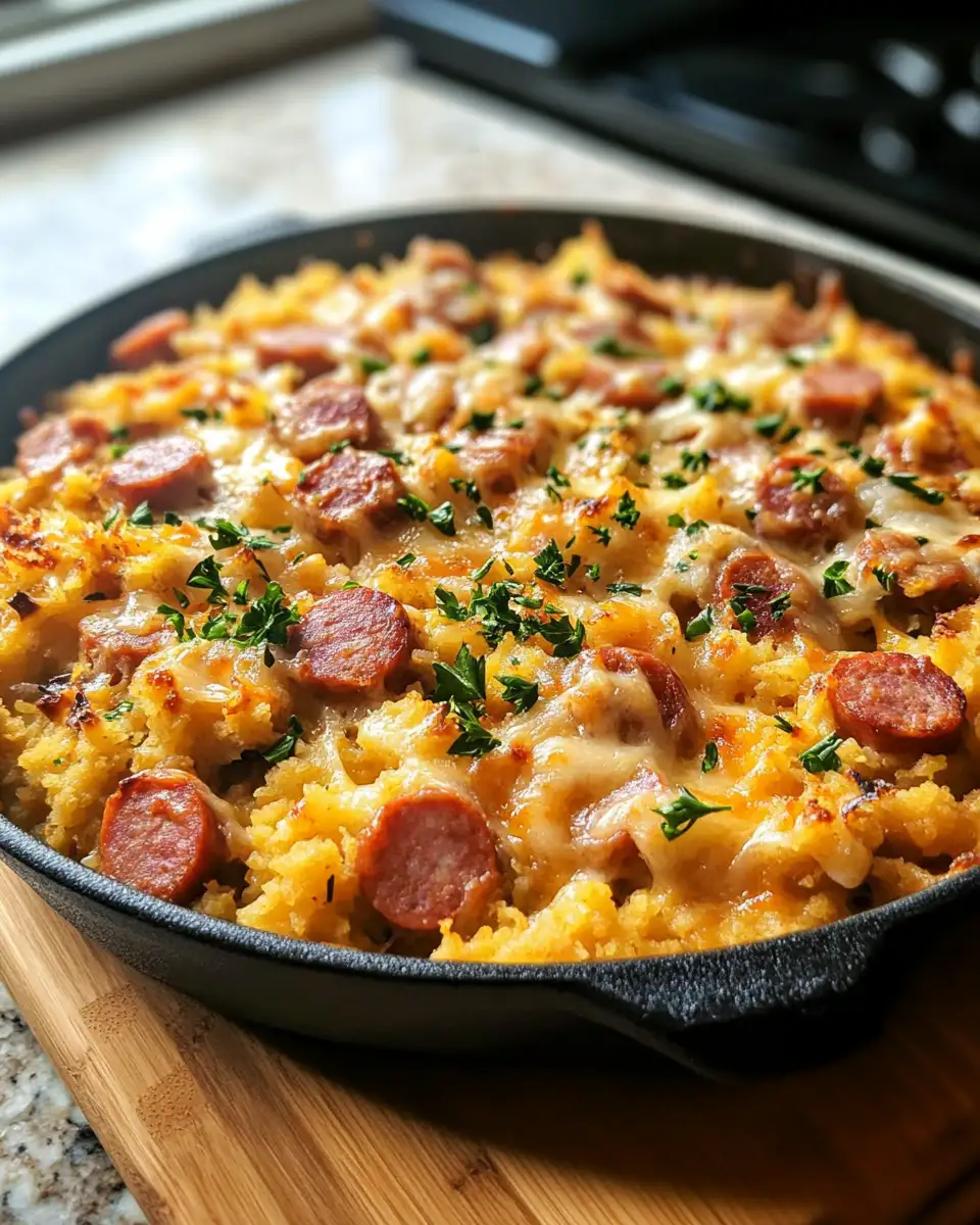 Ultimate Comfort: Cheesy Kielbasa Hash Brown Casserole Delight 6 Final dish for Ultimate Comfort: Cheesy Kielbasa Hash Brown Casserole Delight