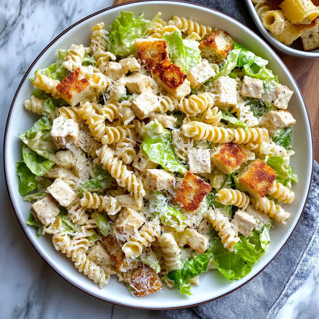 Chick-en Out This Irresistible Caesar Pasta Salad Twist - Featured Image