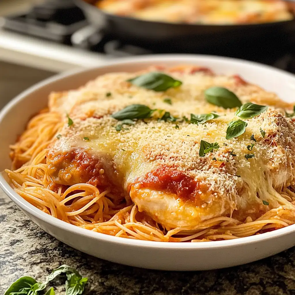 Heavenly Chicken Parmesan Casserole with Angel Hair Pasta Delight - Featured Image