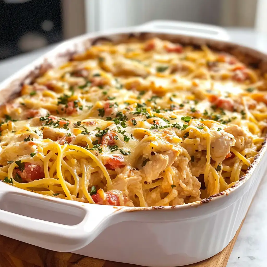 Ultimate Comfort: Irresistible Chicken Spaghetti Casserole Recipe - Featured Image