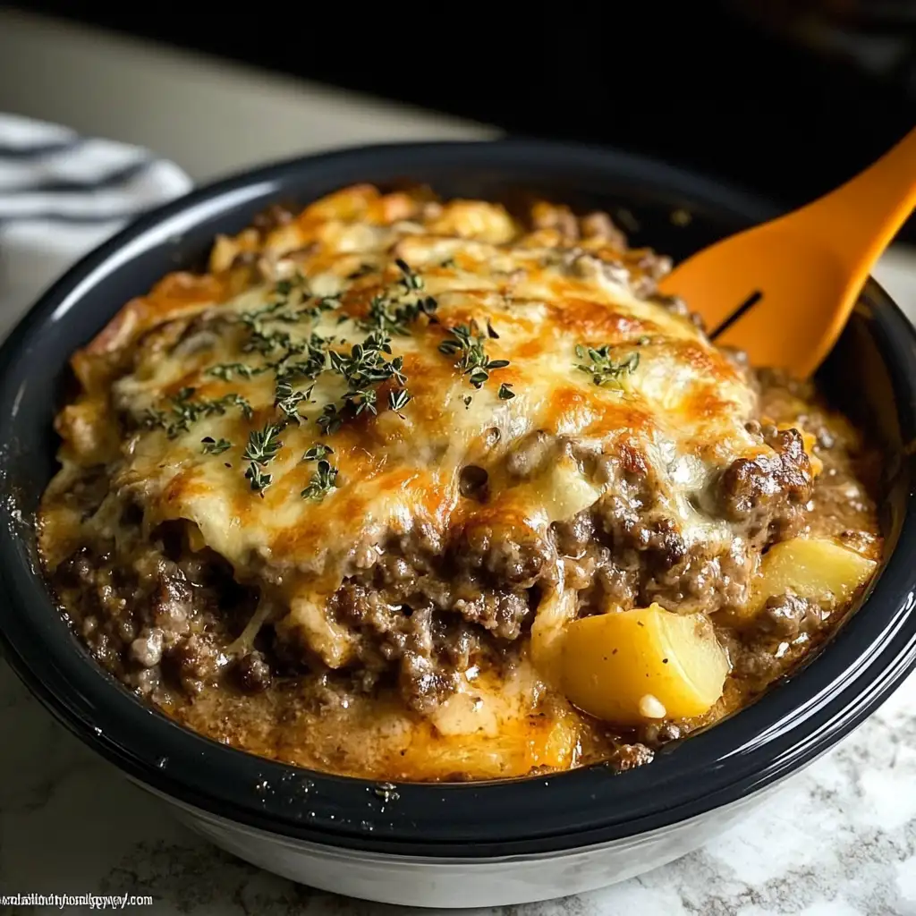 Cozy Comfort: Crock Pot Hamburger Potato Casserole Delight - Featured Image