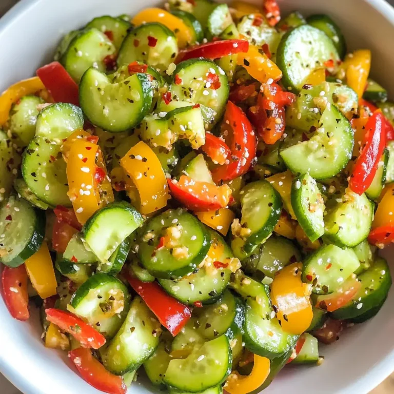Refreshing Crunch: Cucumber and Sweet Pepper Salad Delight 4 Refreshing Crunch: Cucumber and Sweet Pepper Salad Delight - Featured Image