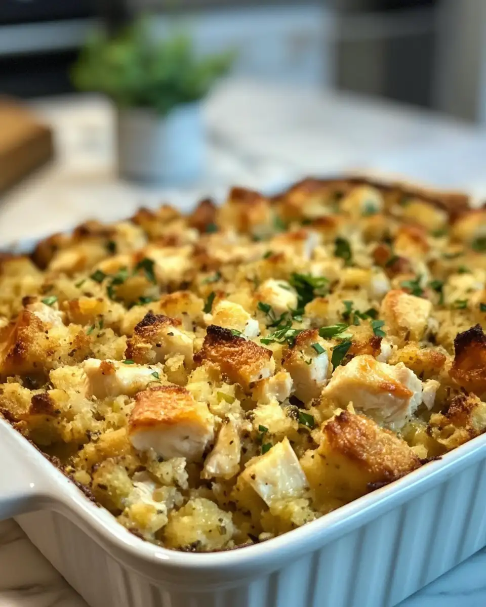 Perfect Comfort Food: Dolly's Chicken and Stuffing Casserole Delight 6 Final dish - Perfect Comfort Food: Dolly's Chicken and Stuffing Casserole Delight