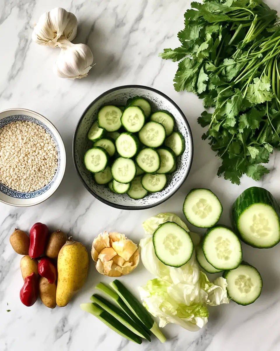 Refresh Your Palate with Easy Asian Cucumber Salad 4 Ingredients for Refresh Your Palate with Easy Asian Cucumber Salad