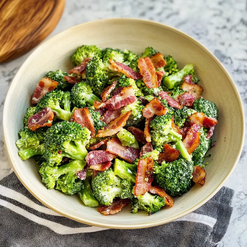 Crunchy Delight: Easy Broccoli Bacon Salad Recipe - Featured Image