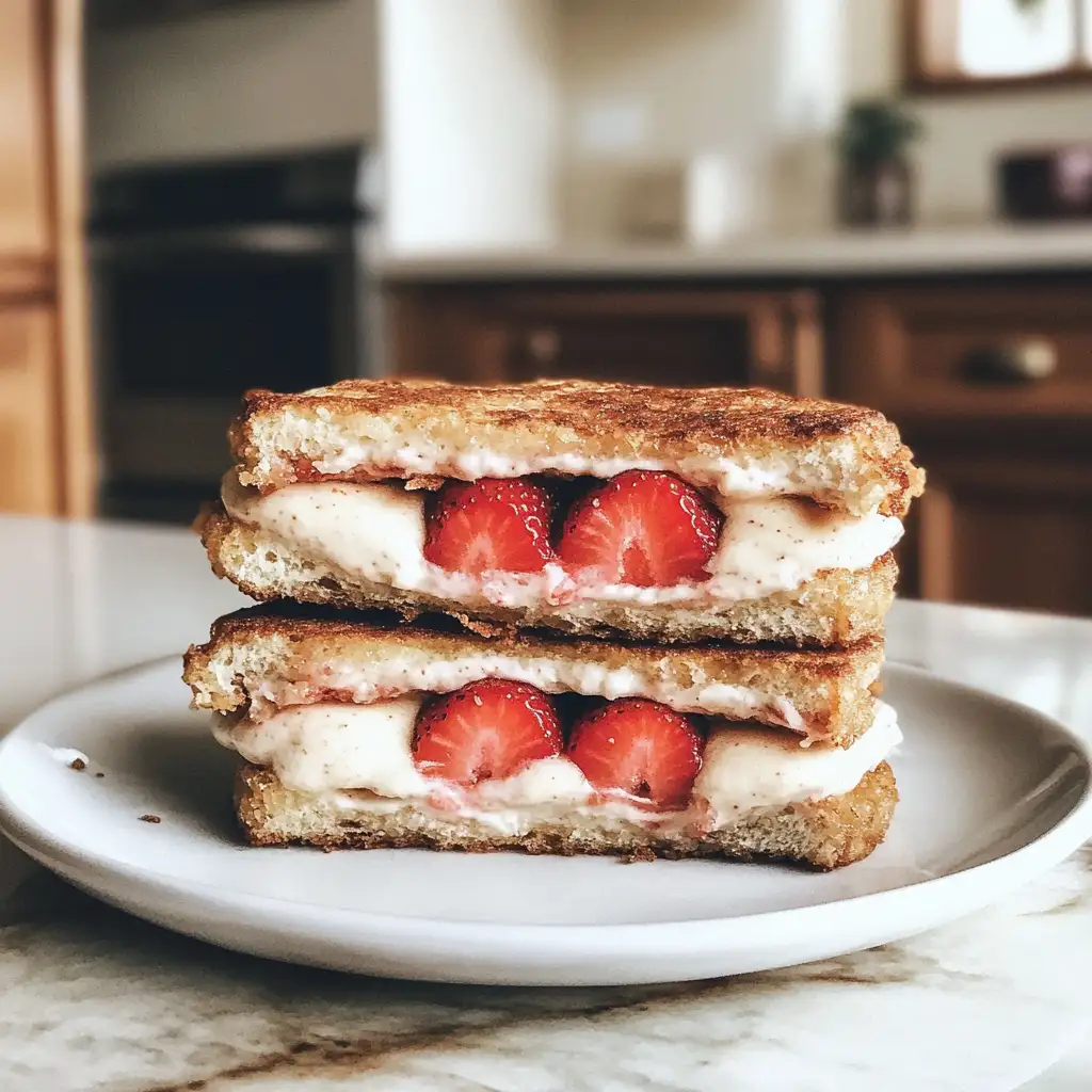 Photo of featured for Indulge in Irresistible Fried Strawberry Cheesecake Sandwiches