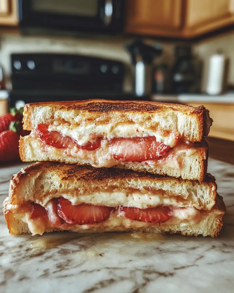 Indulge in Irresistible Fried Strawberry Cheesecake Sandwiches 6 Final dish - Indulge in Irresistible Fried Strawberry Cheesecake Sandwiches