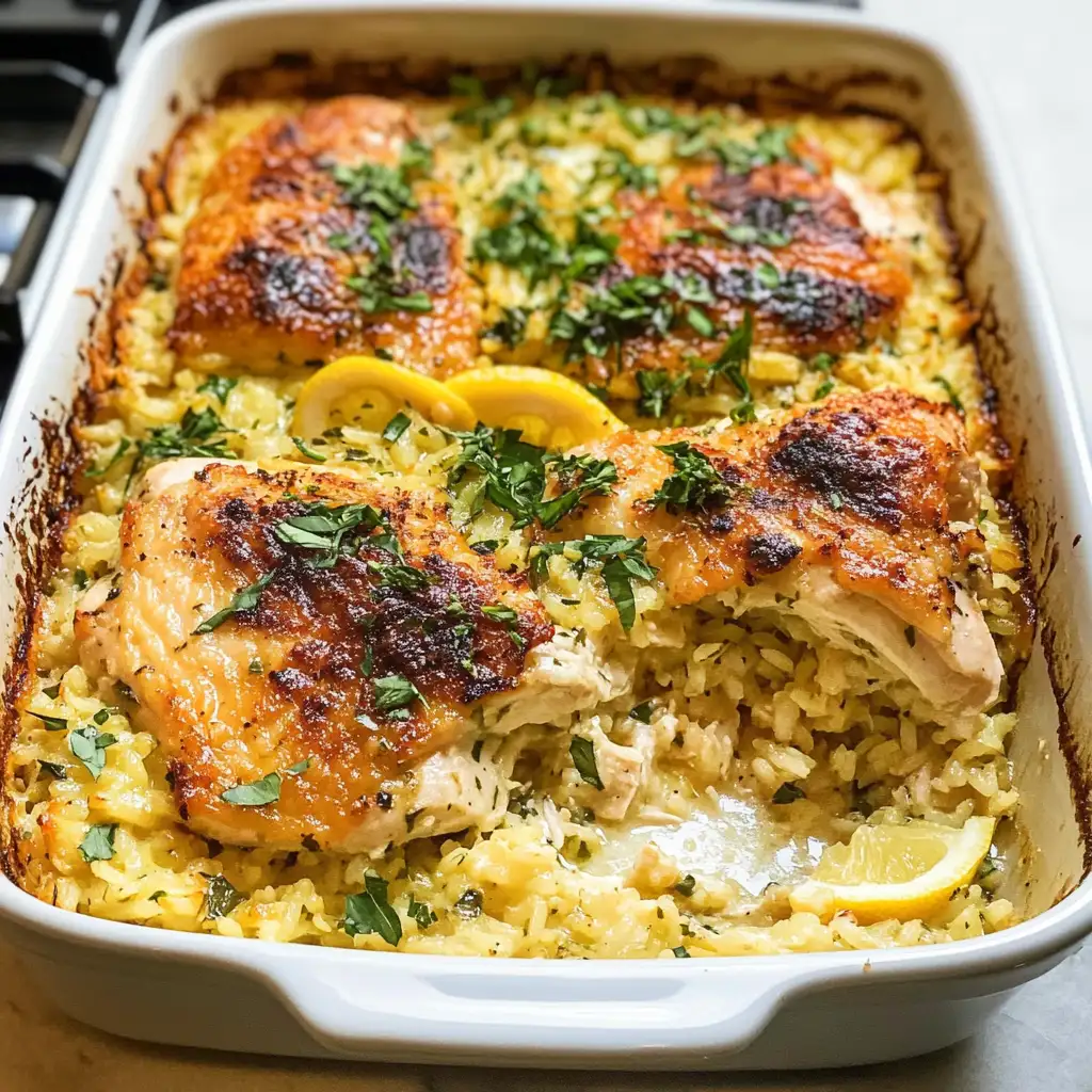 Zesty Greek Lemon Chicken and Rice Casserole: A Mediterranean Delight - Featured Image