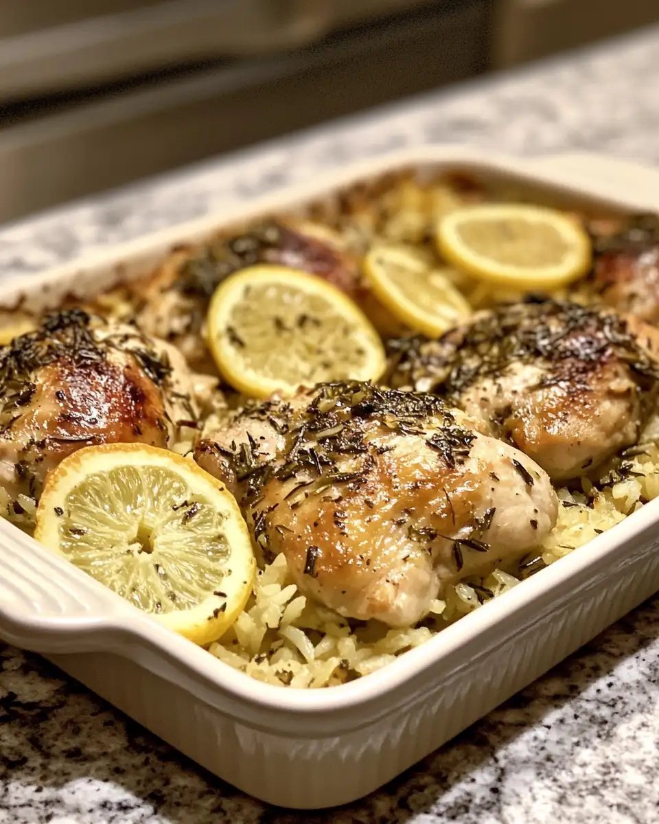 Zesty Greek Lemon Chicken and Rice Casserole: A Mediterranean Delight 6 Final dish - Zesty Greek Lemon Chicken and Rice Casserole: A Mediterranean Delight