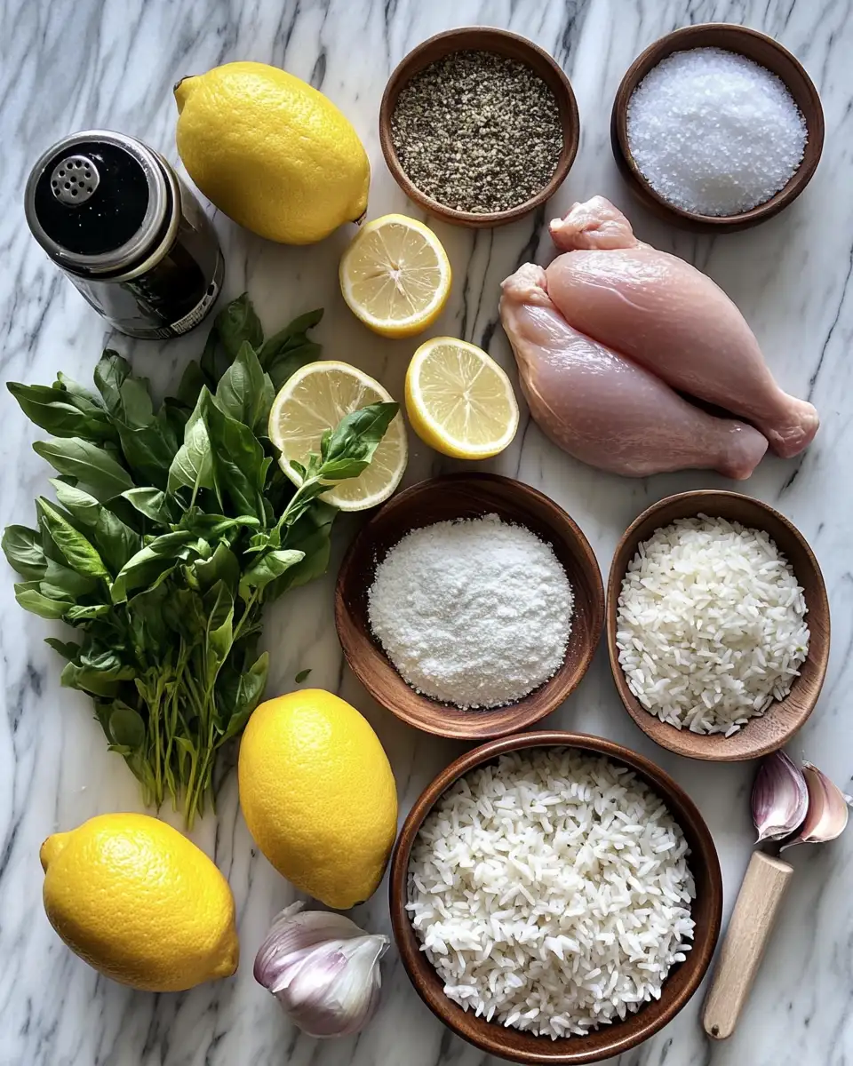 Zesty Greek Lemon Chicken and Rice Casserole: A Mediterranean Delight 4 Ingredients for Zesty Greek Lemon Chicken and Rice Casserole: A Mediterranean Delight
