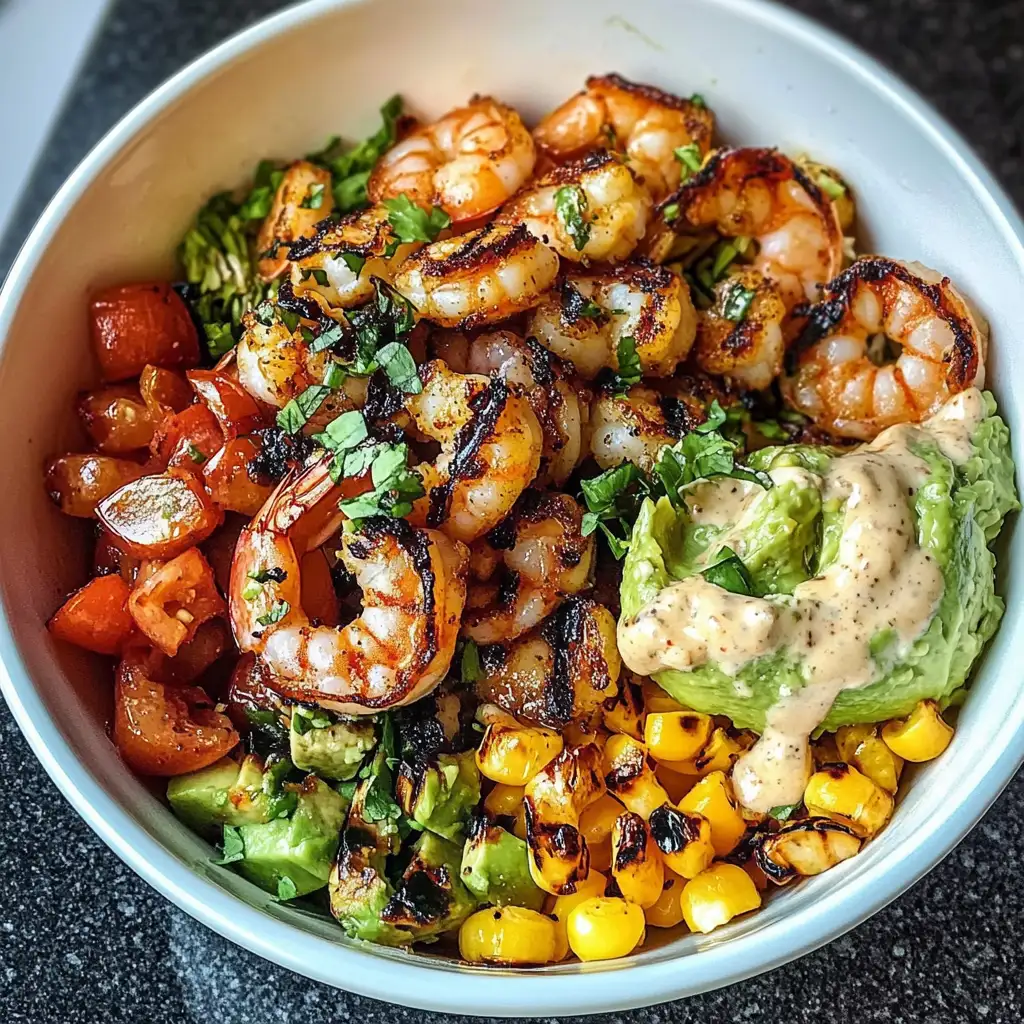 Savor the Summer: Grilled Shrimp Bowl with Creamy Avocado Delight - Featured Image