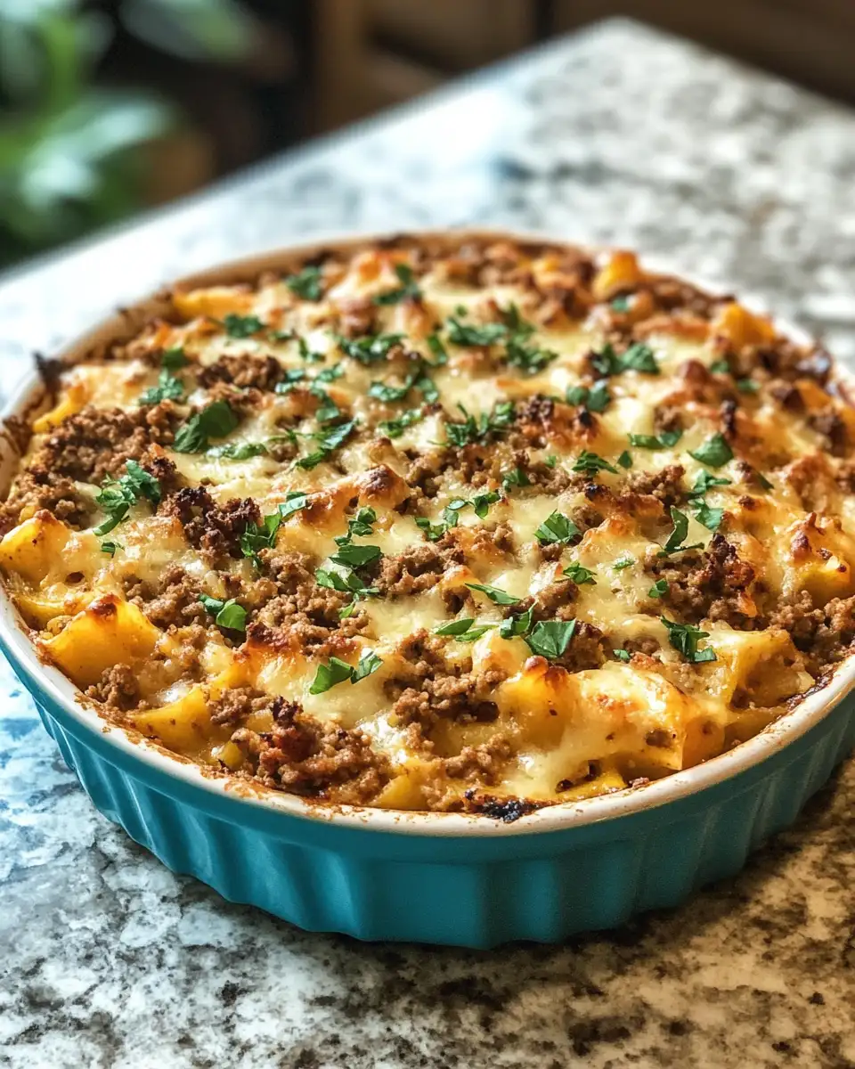 Savor the Simplicity: Hobo Casserole with Ground Beef Delight 6 Final dish - Savor the Simplicity: Hobo Casserole with Ground Beef Delight