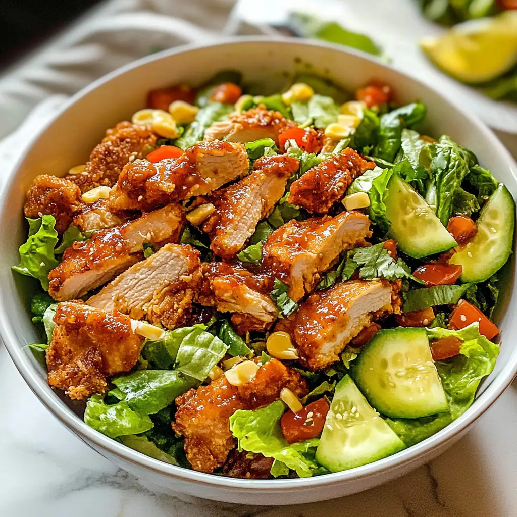Sweet Heat Bliss Honey Hot Chicken Salad Delight - Featured Image