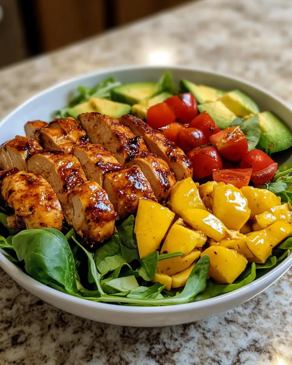 Sweet Heat Bliss Honey Hot Chicken Salad Delight 6 Final dish - Sweet Heat Bliss Honey Hot Chicken Salad Delight
