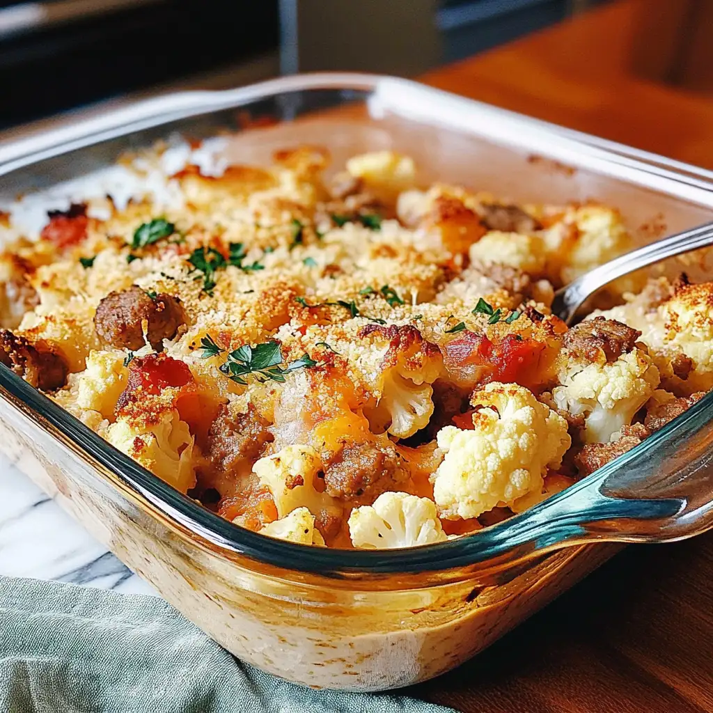 Savor the Flavor: Italian Sausage Cauliflower Casserole Delight - Featured Image