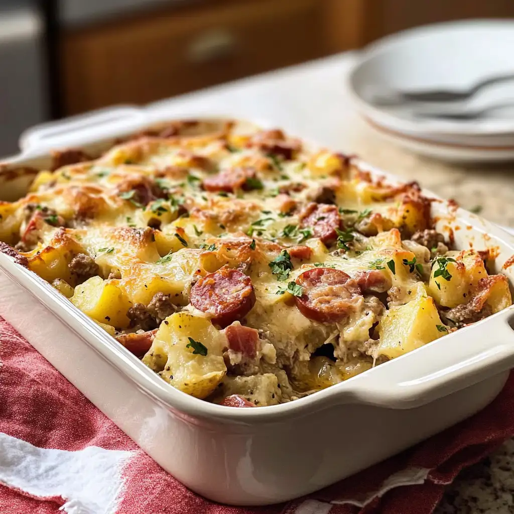 Photo of featured for Ultimate Comfort: Kielbasa Potato Casserole Delight