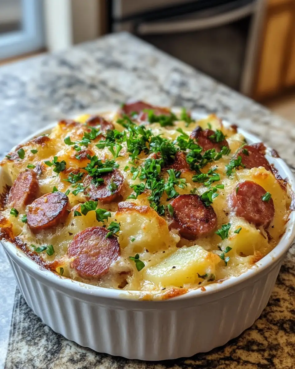 Ultimate Comfort: Kielbasa Potato Casserole Delight 6 Final dish for Ultimate Comfort: Kielbasa Potato Casserole Delight