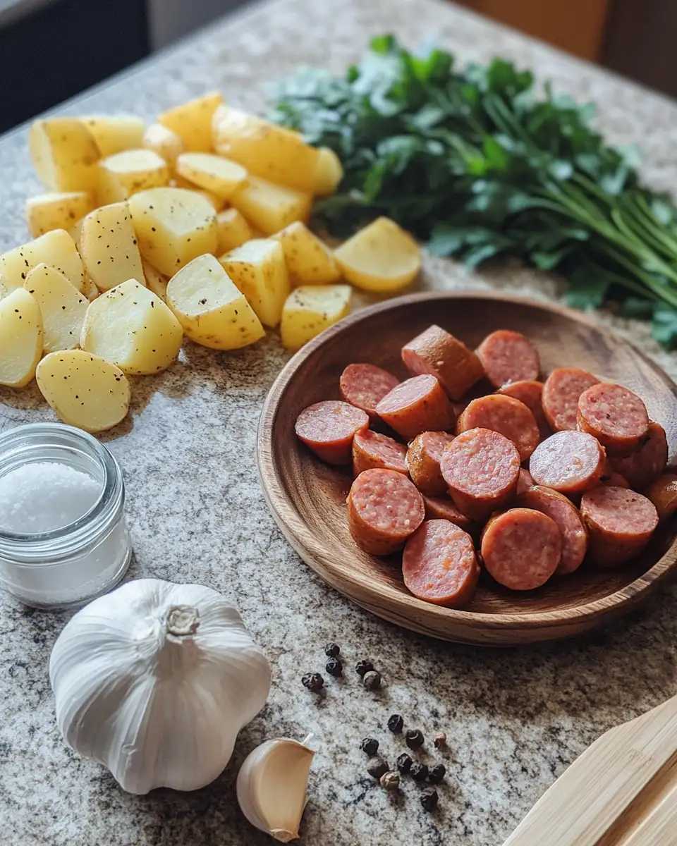 Ultimate Comfort: Kielbasa Potato Casserole Delight 4 Ingredients for Ultimate Comfort: Kielbasa Potato Casserole Delight