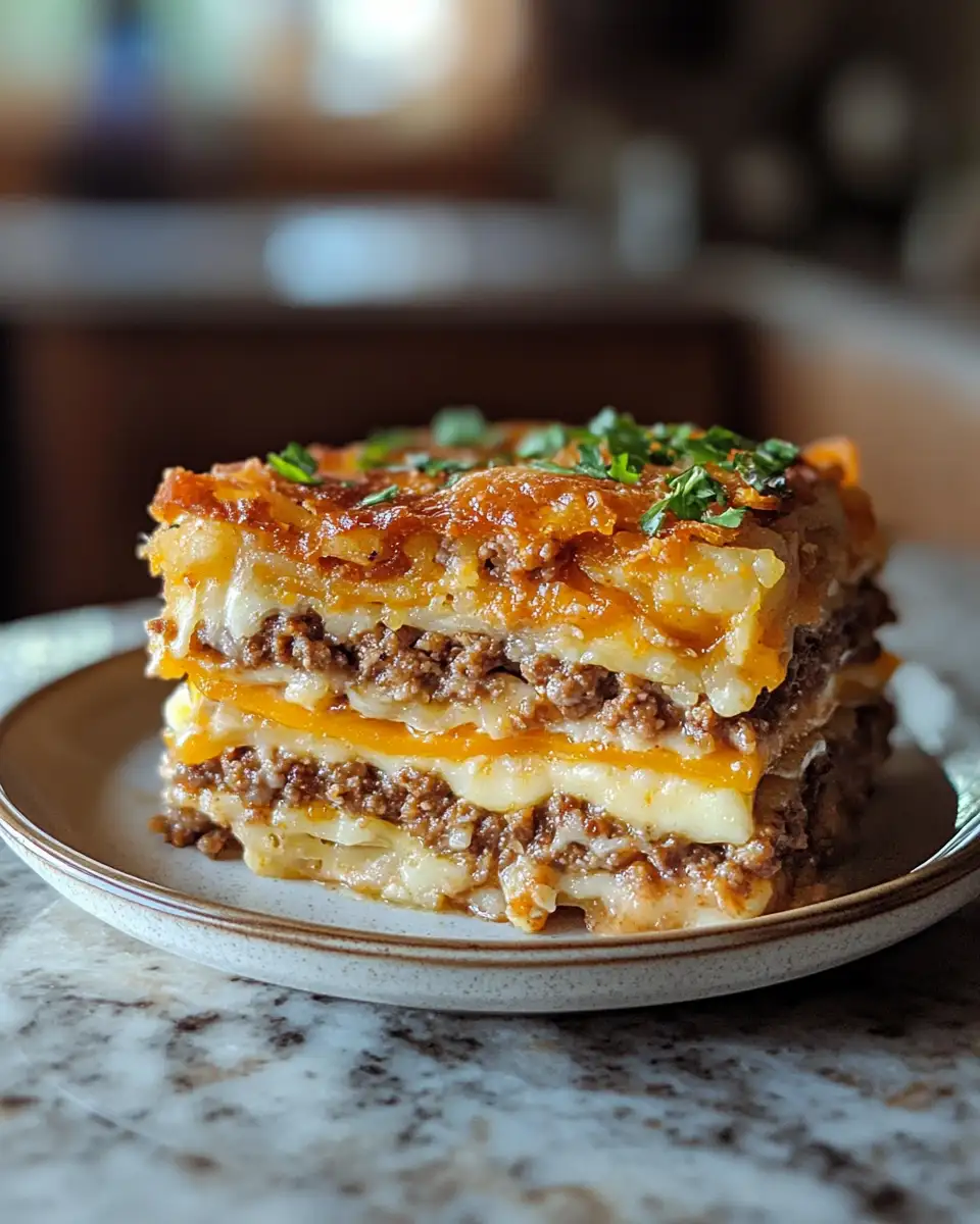 Satisfy Your Cravings with a Low Carb Big Mac Casserole Twist 6 Final dish - Satisfy Your Cravings with a Low Carb Big Mac Casserole Twist