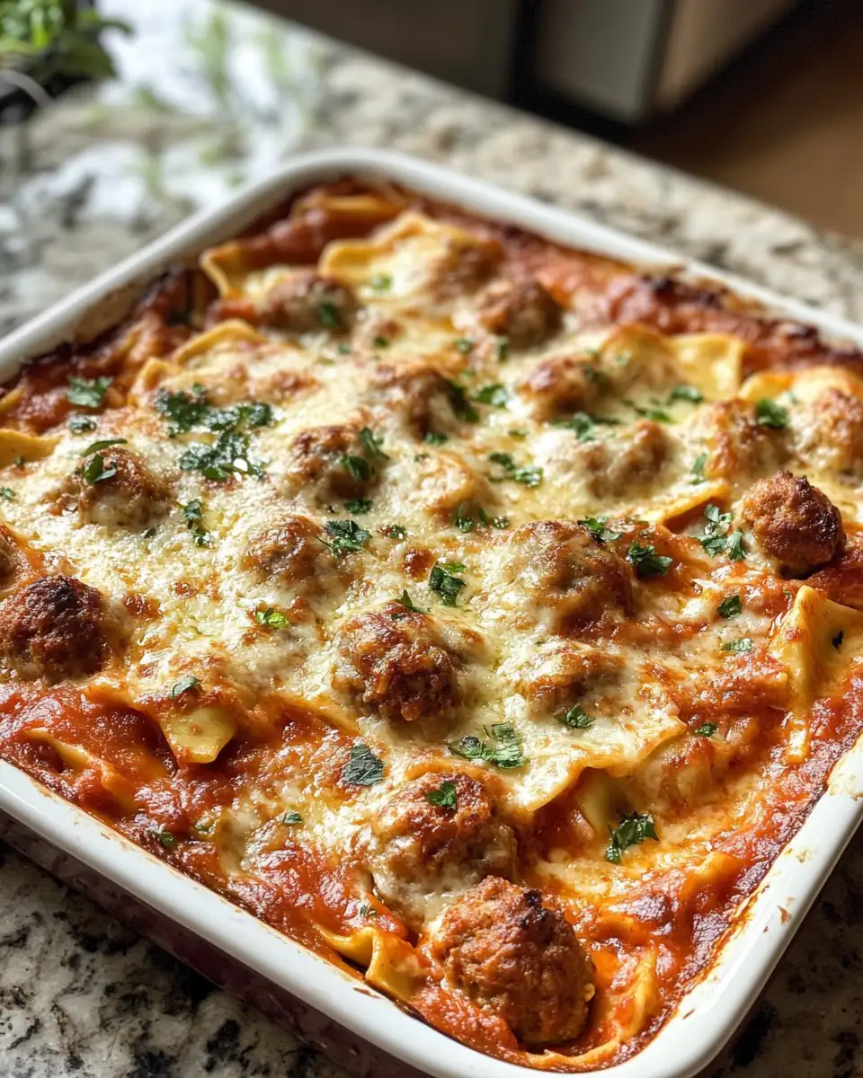 Meatball and Ravioli Casserole: A Comfort Food Dream Come True 6 Final dish for Meatball and Ravioli Casserole: A Comfort Food Dream Come True