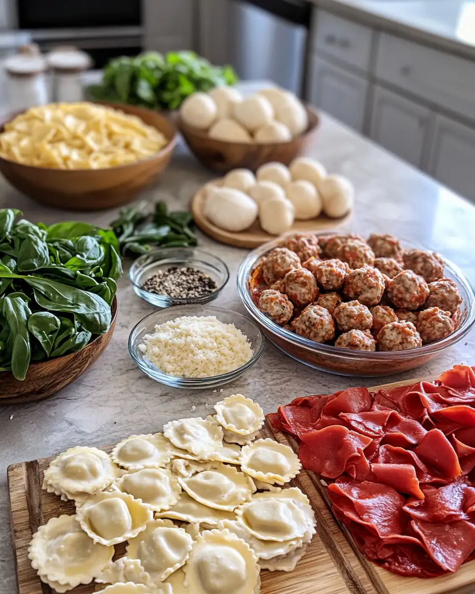 Meatball and Ravioli Casserole: A Comfort Food Dream Come True 4 Ingredients for Meatball and Ravioli Casserole: A Comfort Food Dream Come True