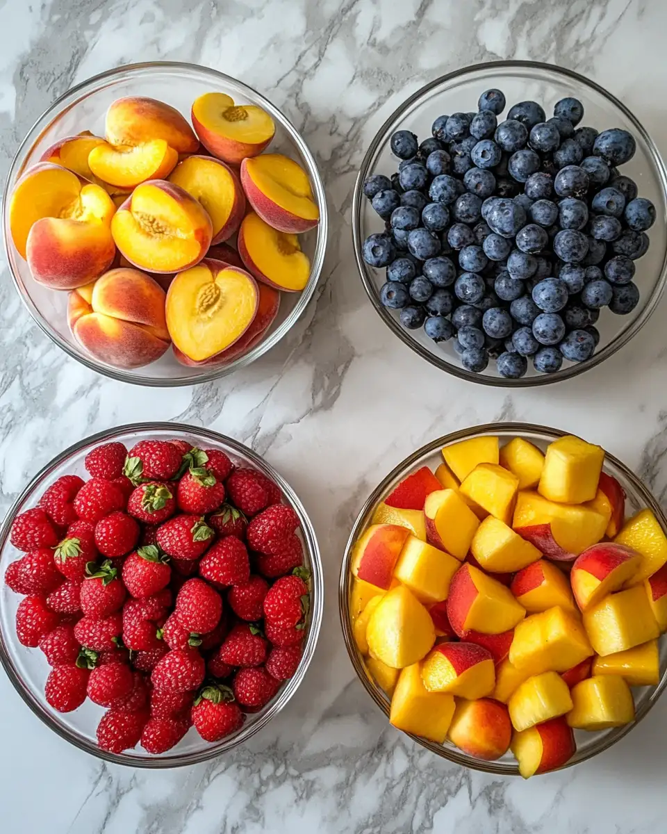 Summer Bliss: Refreshing Peach Berry Fruit Salad Recipe 4 Ingredients for Summer Bliss: Refreshing Peach Berry Fruit Salad Recipe