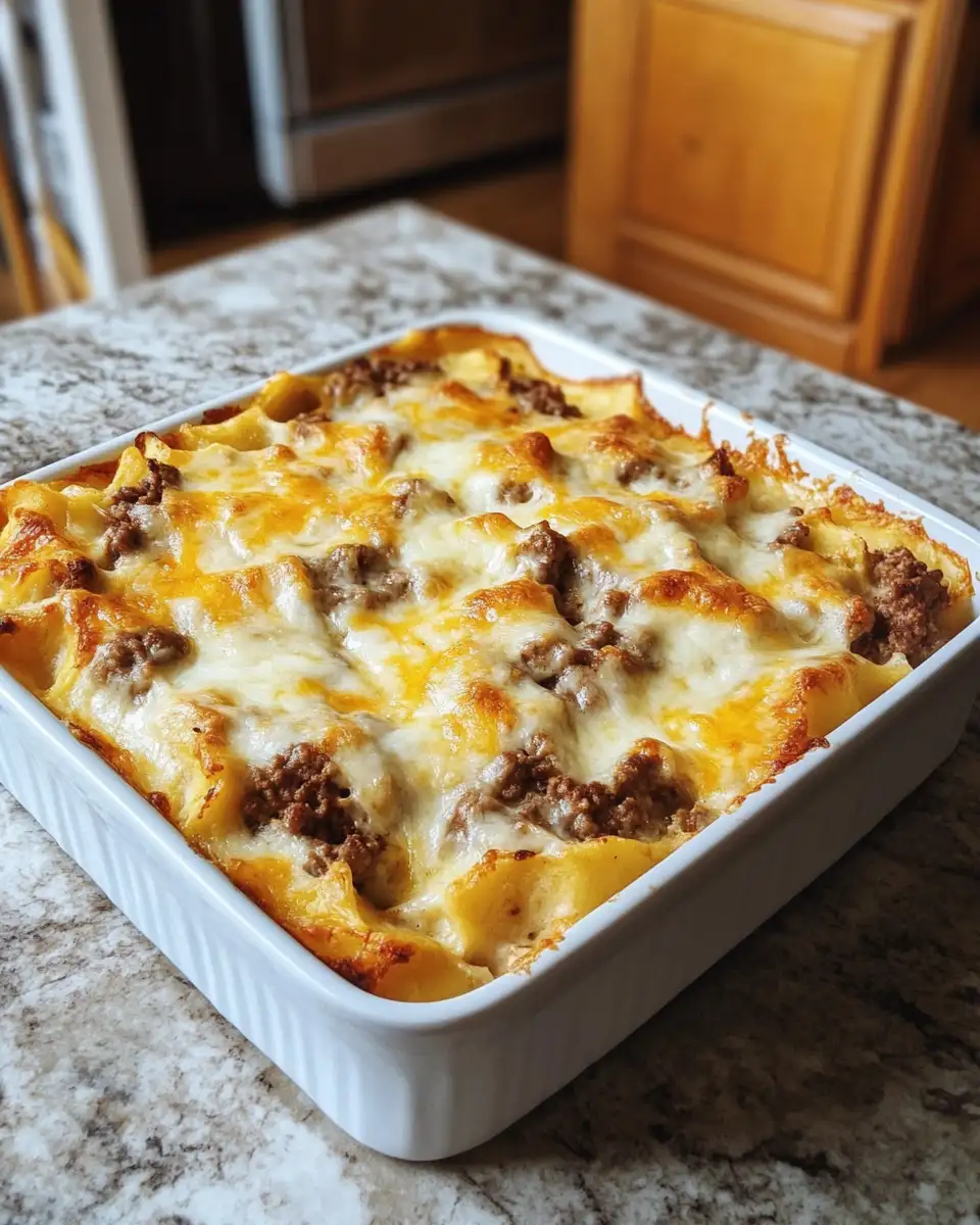 Ultimate Philly Cheesesteak Casserole with Ground Beef Delight 6 Final dish - Ultimate Philly Cheesesteak Casserole with Ground Beef Delight