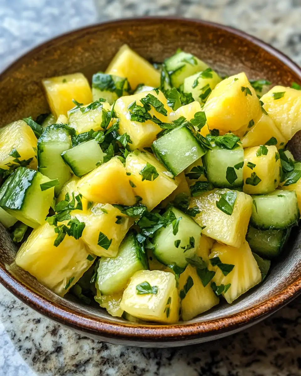 Final dish - Refresh Your Taste Buds with Pineapple Cucumber Salad