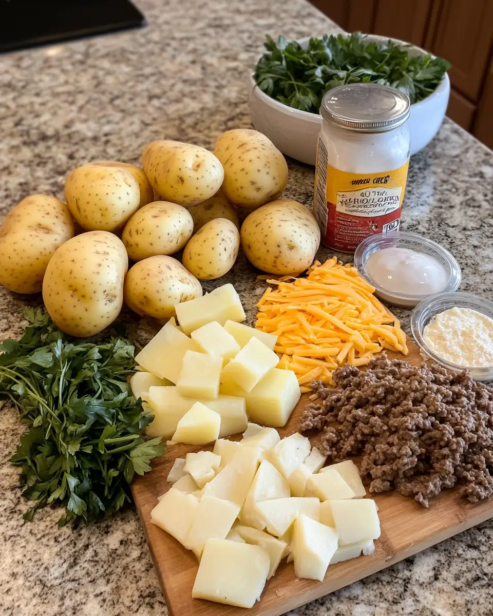 Ultimate Comfort: Potato and Hamburger Meat Casserole Delight 4 Ingredients for Ultimate Comfort: Potato and Hamburger Meat Casserole Delight