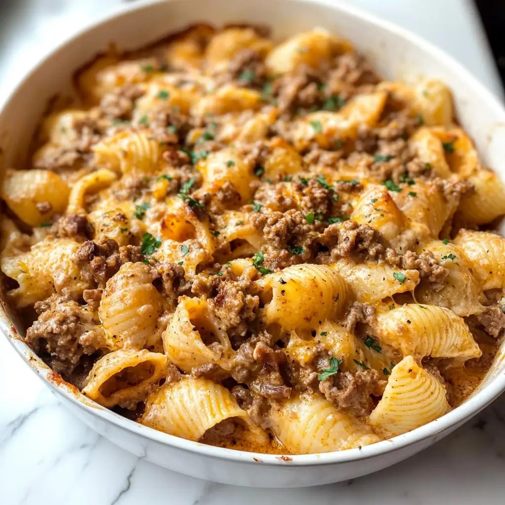 Indulge in the Ultimate Comfort: Rich and Creamy Beef Shells Casserole - Featured Image