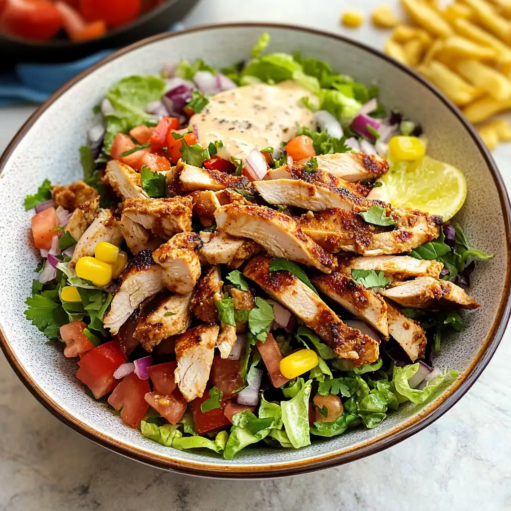 Savor the Southwest: A Flavorful Santa Fe Salad with Chicken Delight - Featured Image