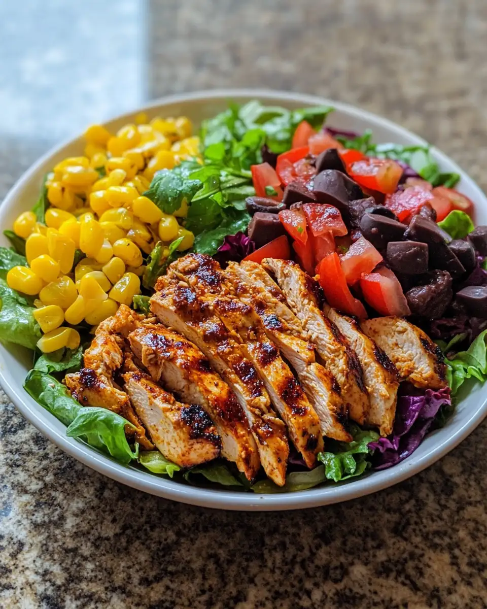 Savor the Southwest: A Flavorful Santa Fe Salad with Chicken Delight 6 Final dish - Savor the Southwest: A Flavorful Santa Fe Salad with Chicken Delight