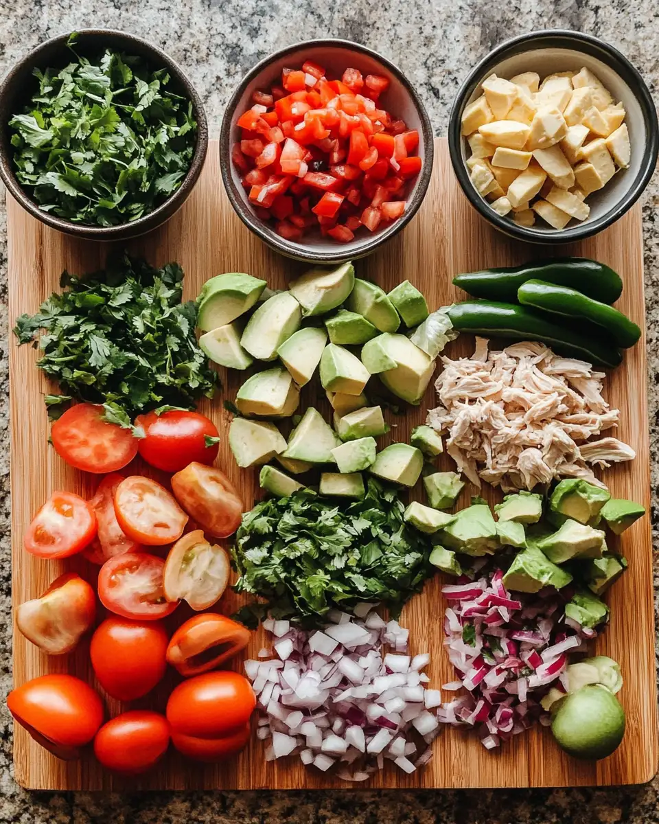 Savor the Southwest: A Flavorful Santa Fe Salad with Chicken Delight 4 Ingredients for Savor the Southwest: A Flavorful Santa Fe Salad with Chicken Delight