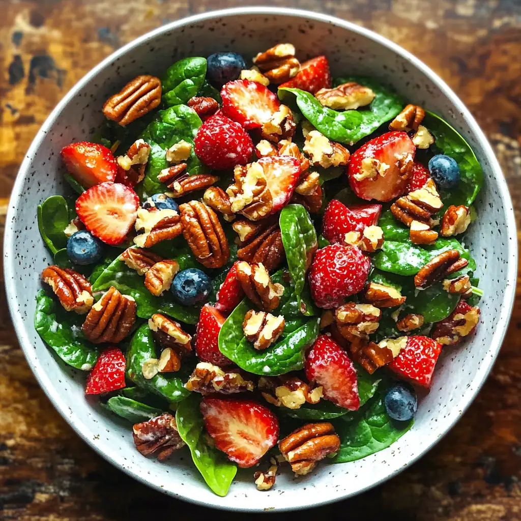 Sweet & Crunchy Delight: Spinach Strawberry Salad with Pecans - Featured Image