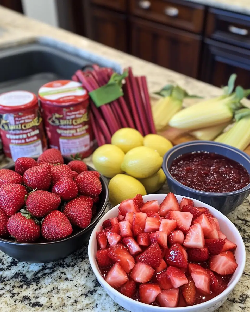 Sweet & Tangy Delights: Irresistible Strawberry Rhubarb Preserves Recipes 5 Ingredients for Sweet & Tangy Delights: Irresistible Strawberry Rhubarb Preserves Recipes