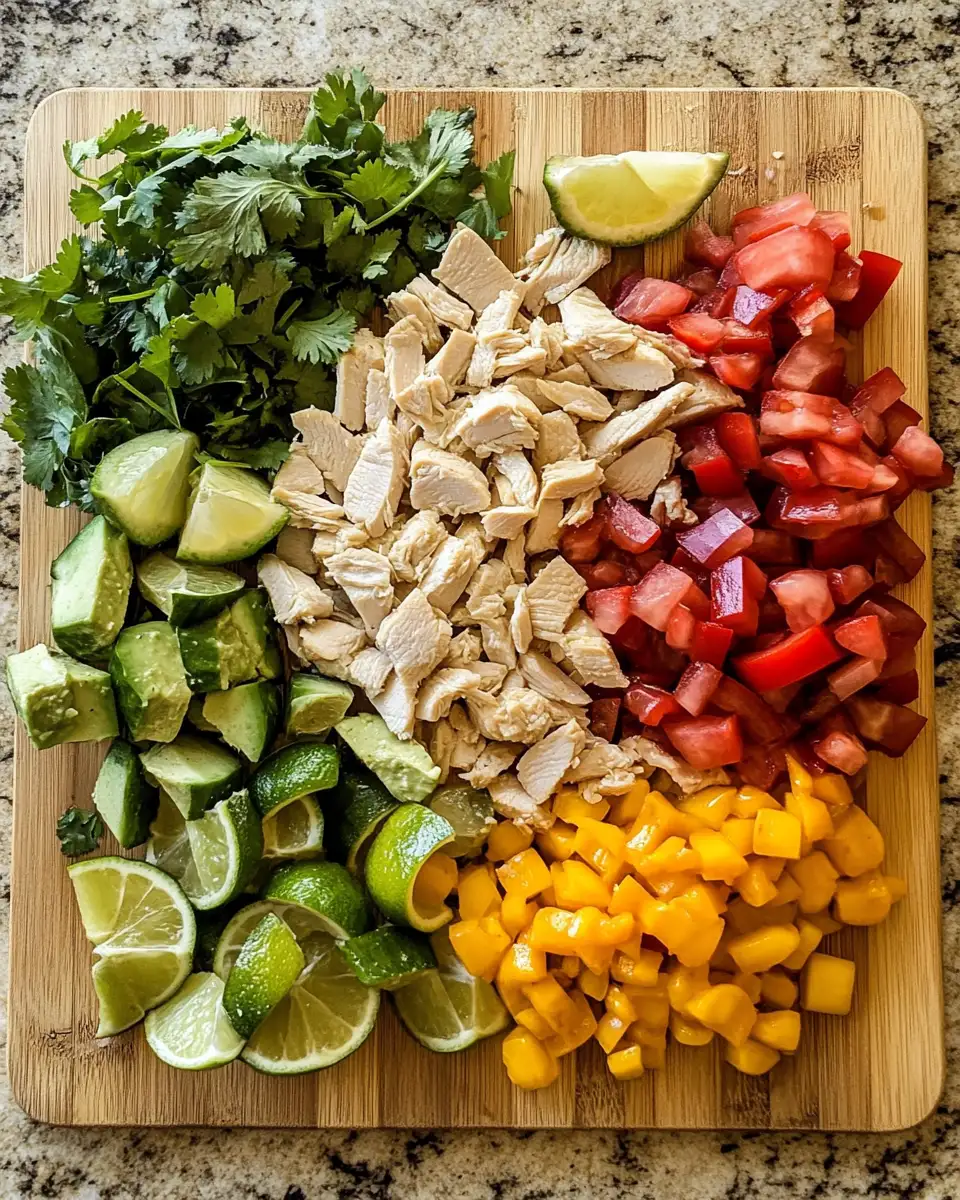 Taco Chicken Salad: A Flavor Fiesta in Every Bite 4 Ingredients for Taco Chicken Salad: A Flavor Fiesta in Every Bite