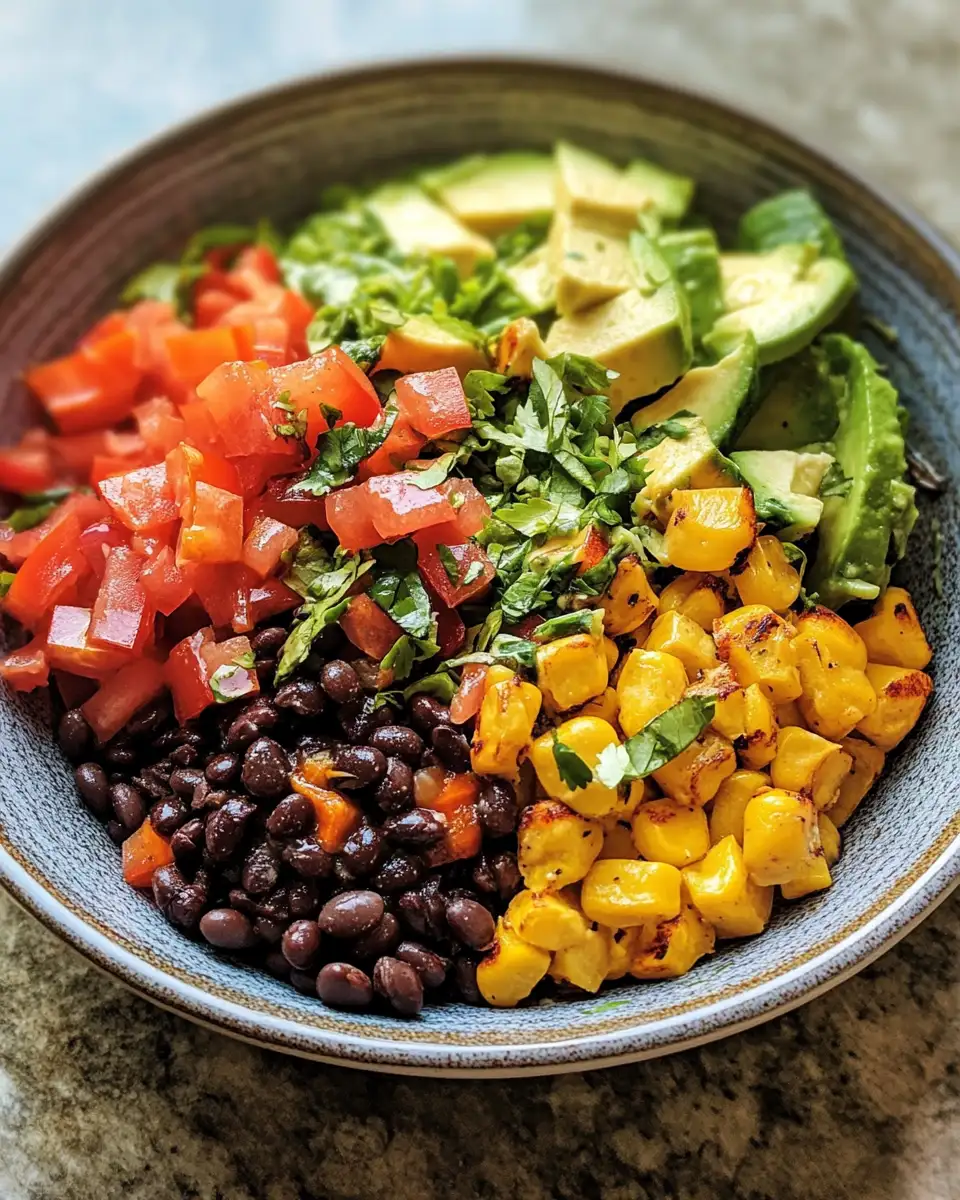 Zesty Vegetarian Black Bean Taco Salad Delight 6 Final dish - Zesty Vegetarian Black Bean Taco Salad Delight